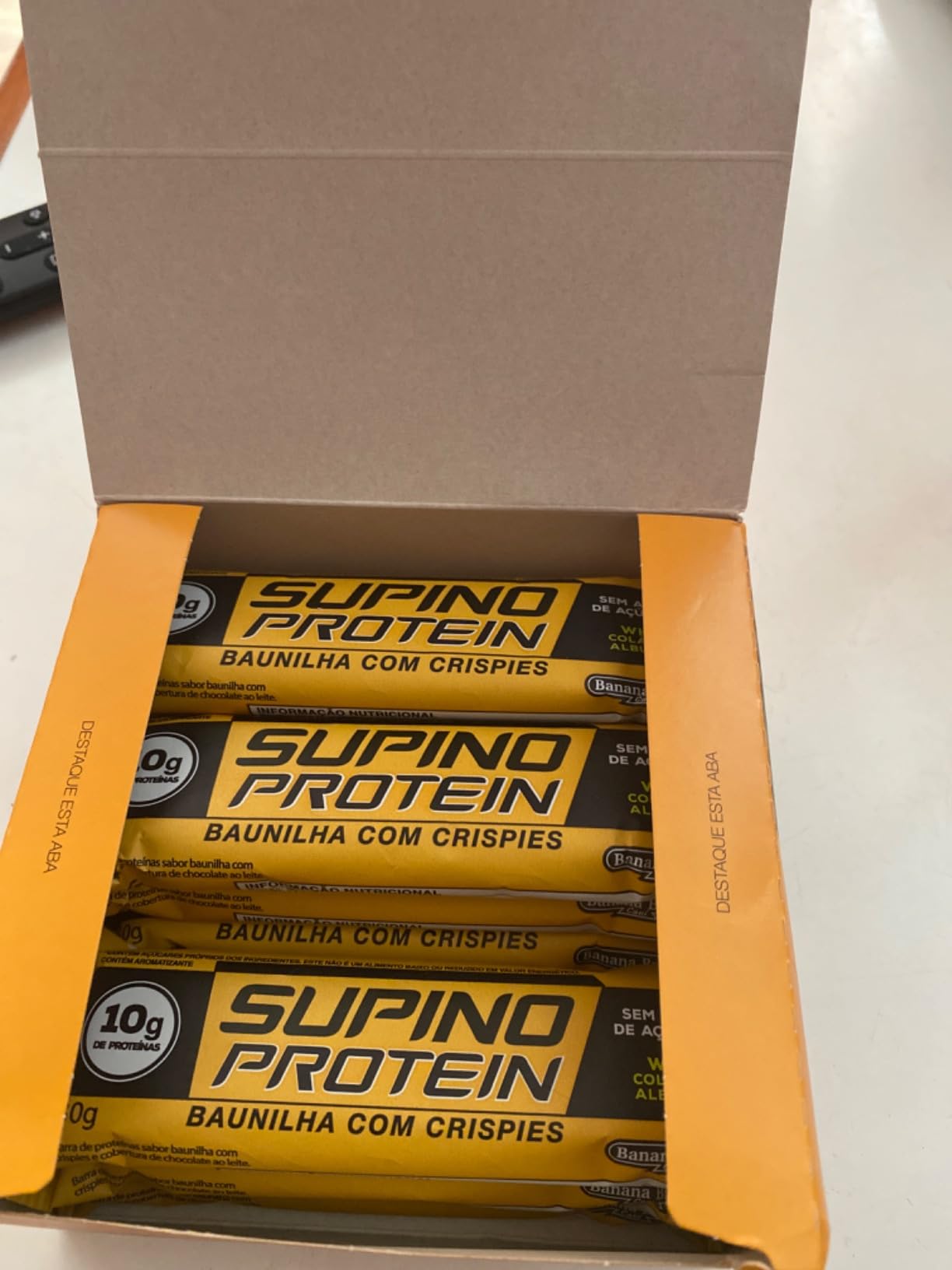 Banana Brasil Display Barra De Proteína Supino Protein Baunilha Com Crispies