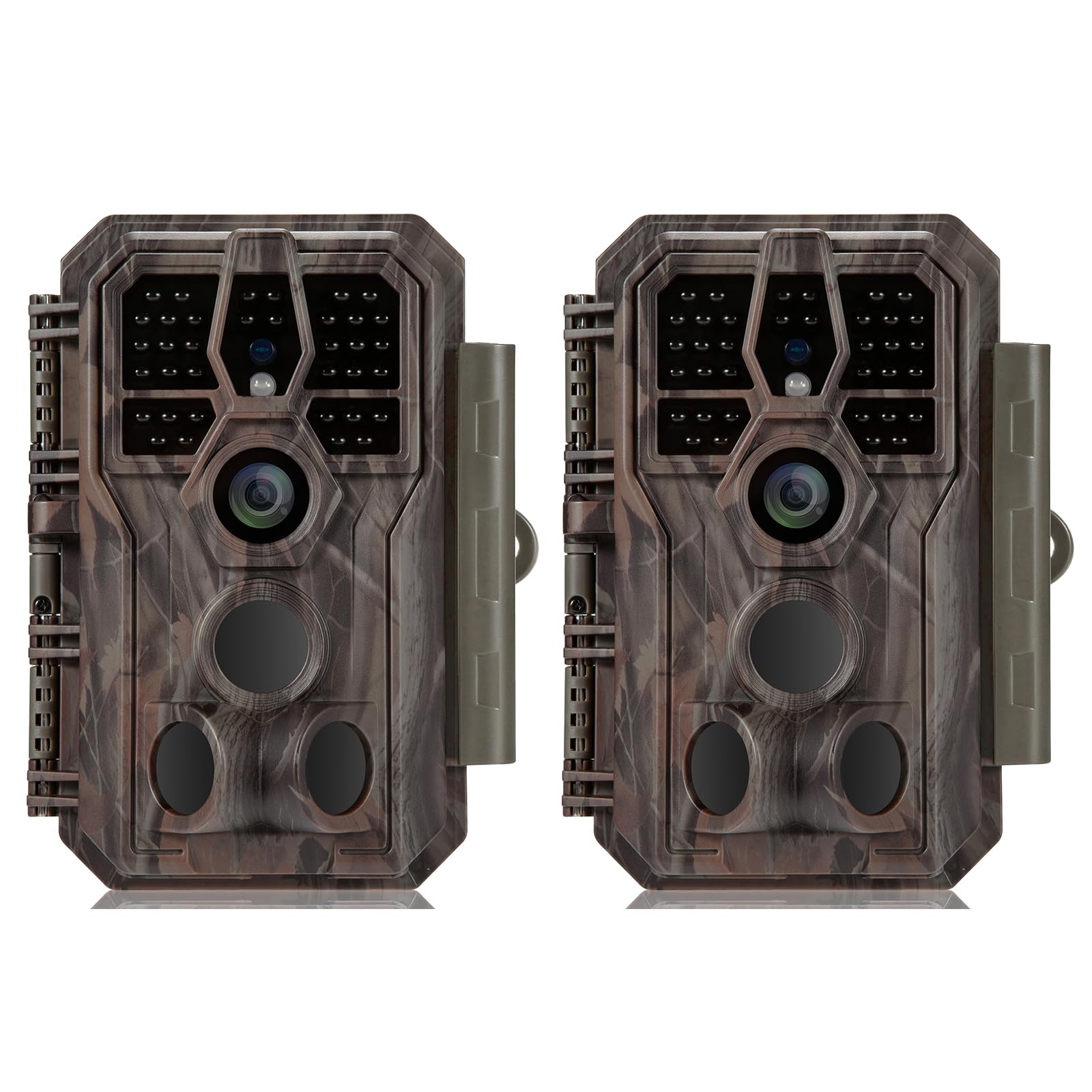 GardePro E5 2-Pack Trail Camera (Non-Cellular, Non-WiFi), 48MP Photo & 1296P HD Video, 0.1s Trigger, 100ft No-Glow Night Vision, Motion Activated Wildlife Camera