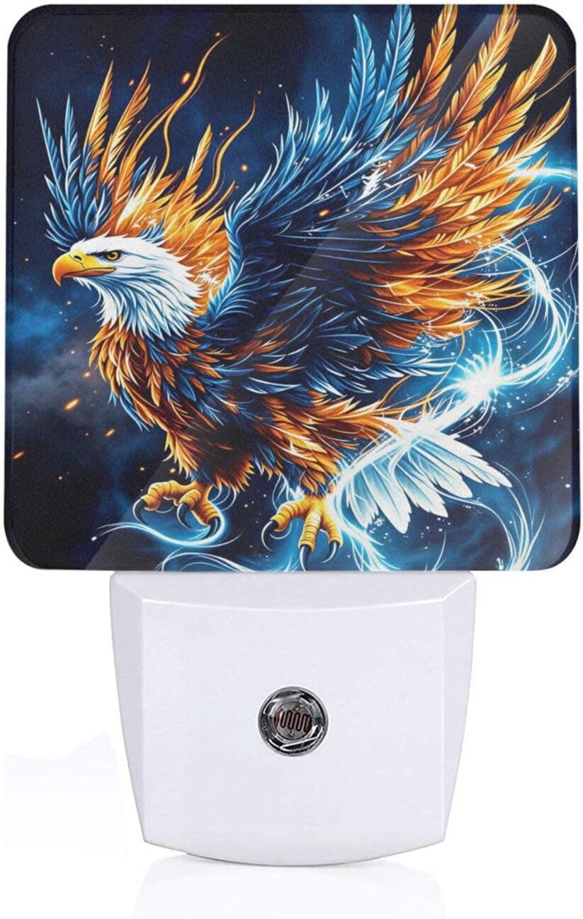Cosmic Flame Eagle Night Light 3X4.5X2 in