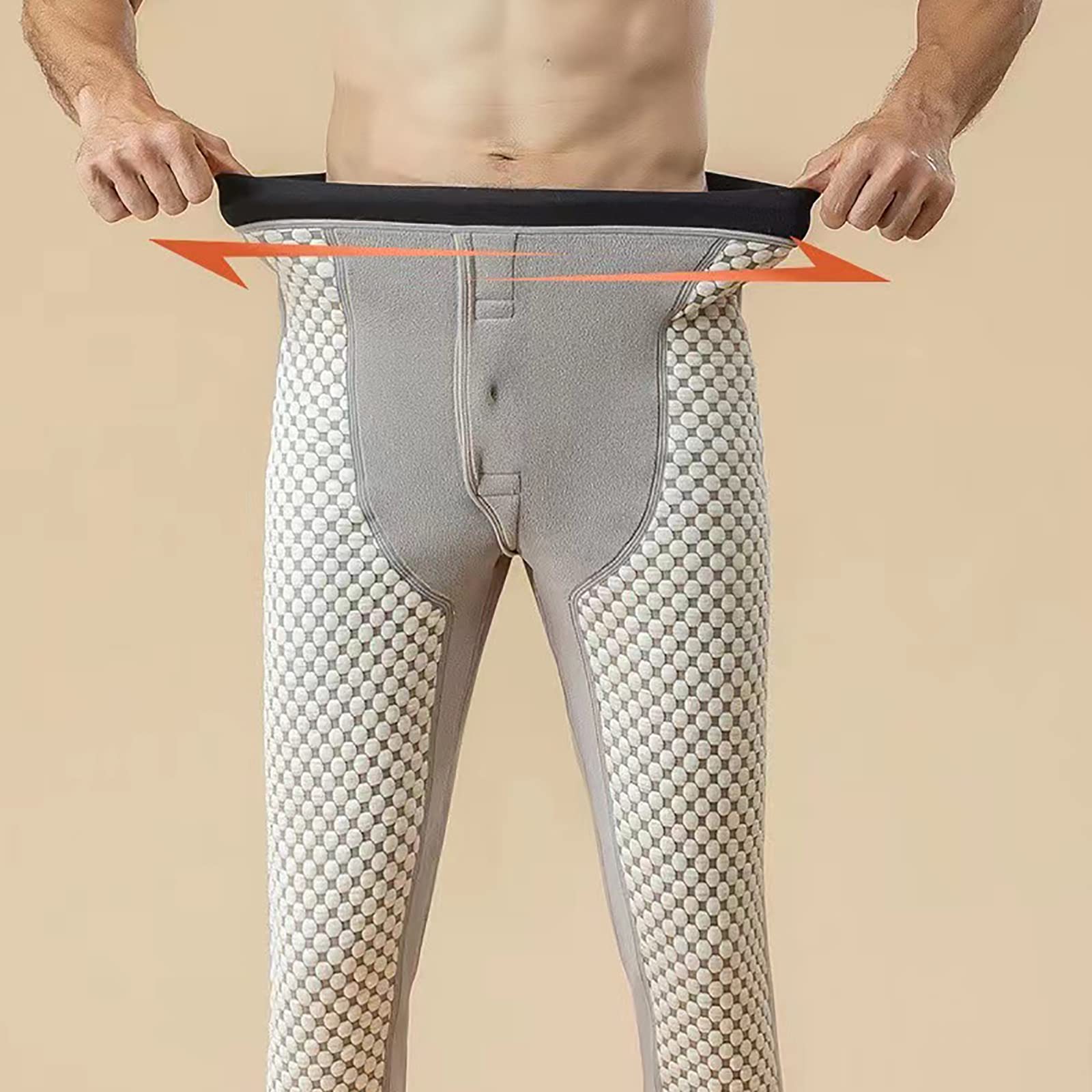 Długie Johns Spodnie termiczne Męskie Ciepłe Baselayer Miękka Gruba Bielizna Spodnie Legginsy Spodnie