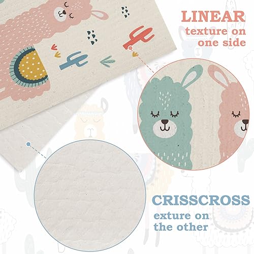 Miniatura 3 de AnyDesign Paño de cocina sueco de alpaca lindo animal absorbente de algodón toalla de cocina paños de limpieza para fiestas, hogar, inauguración de