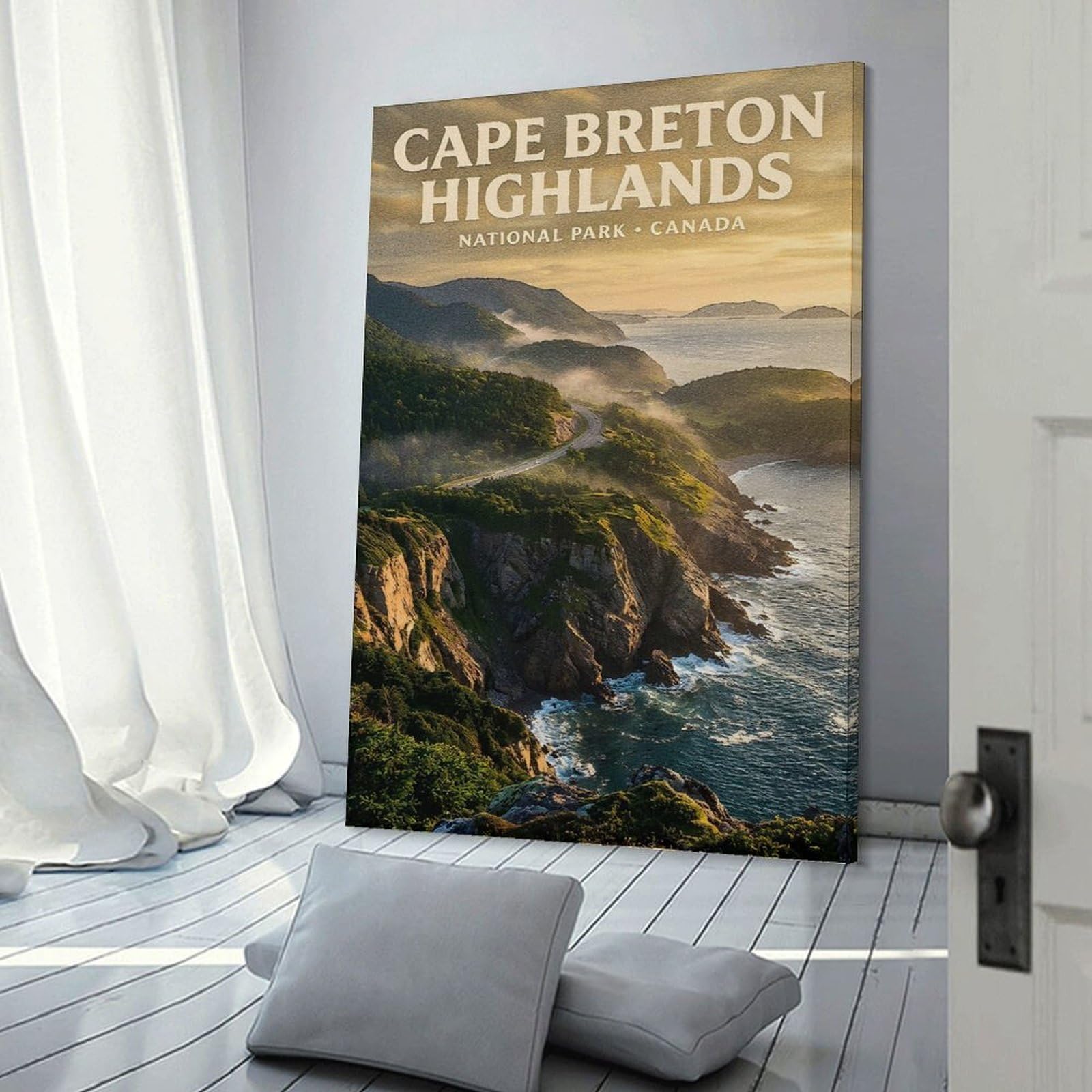 Junmoney Cape Breton Highlands National Park Decorative Canvas Print, 20x30inch(50x75cm), for Home, Office, Studio Or Guest Room, Canvas Wall Art That Fits Changing Layouts