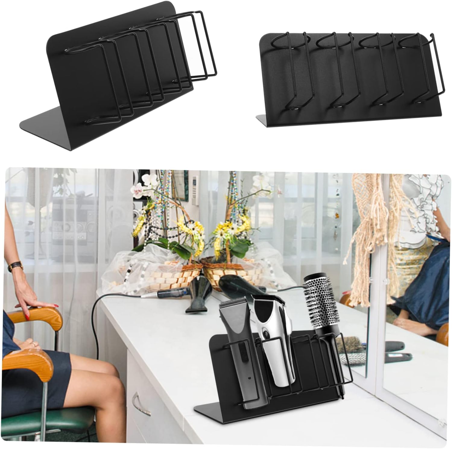 Stainless Steel Hair Clipper Holder Wall Storage Rack for Salons Barbershop Cutter Holder Hair Clipper Organizer