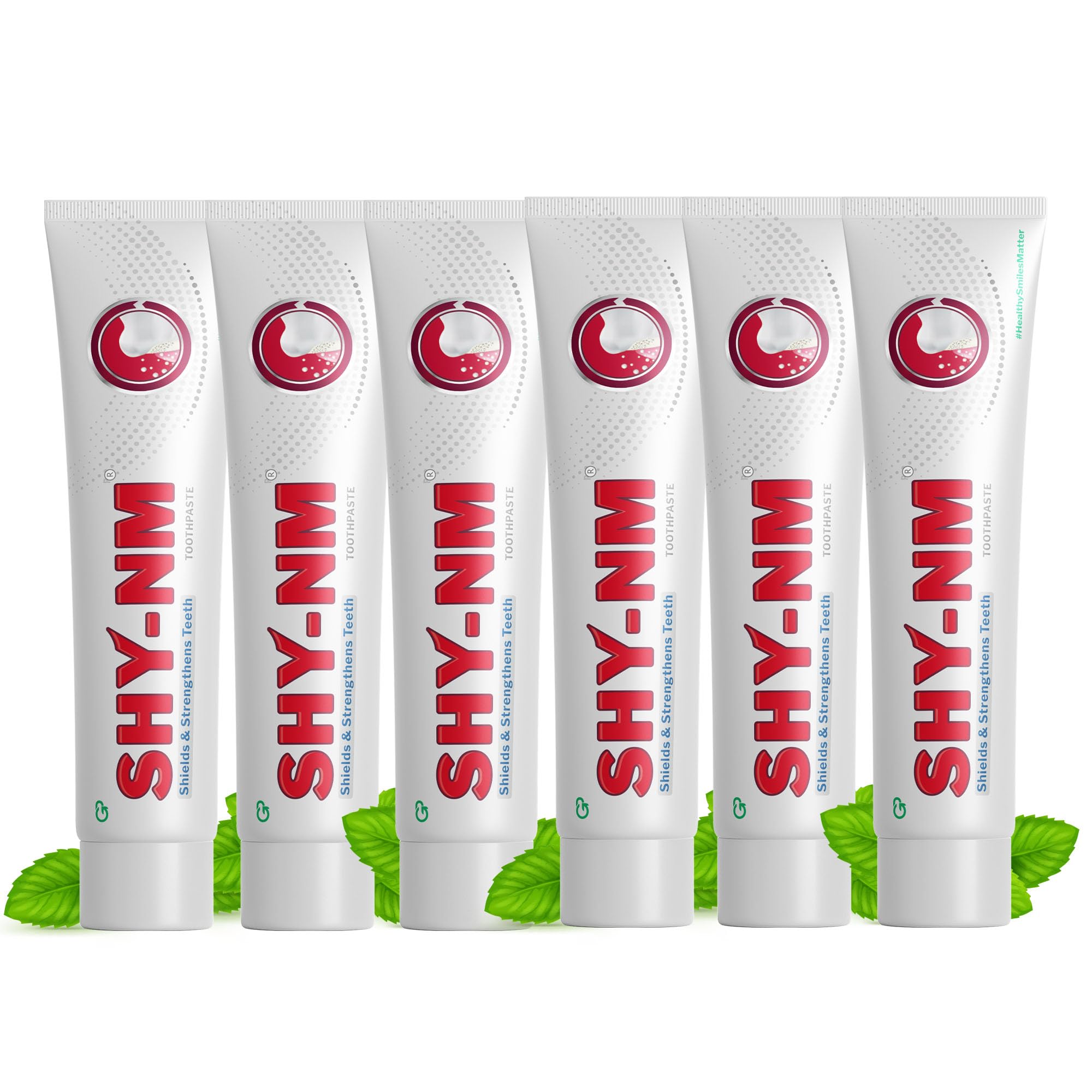 SHY-NM Toothpaste, Fresh Mint, Vegan-Friendly | Pack of 6 (100g)