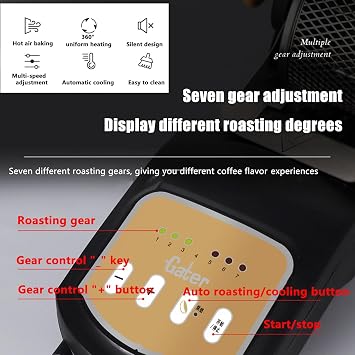 Coffee Roaster Machine for Home Use, Transparent Thick Glass, Auto & DIY Mode, 100g Capacity, Ideal for Coffee Lovers and Friends