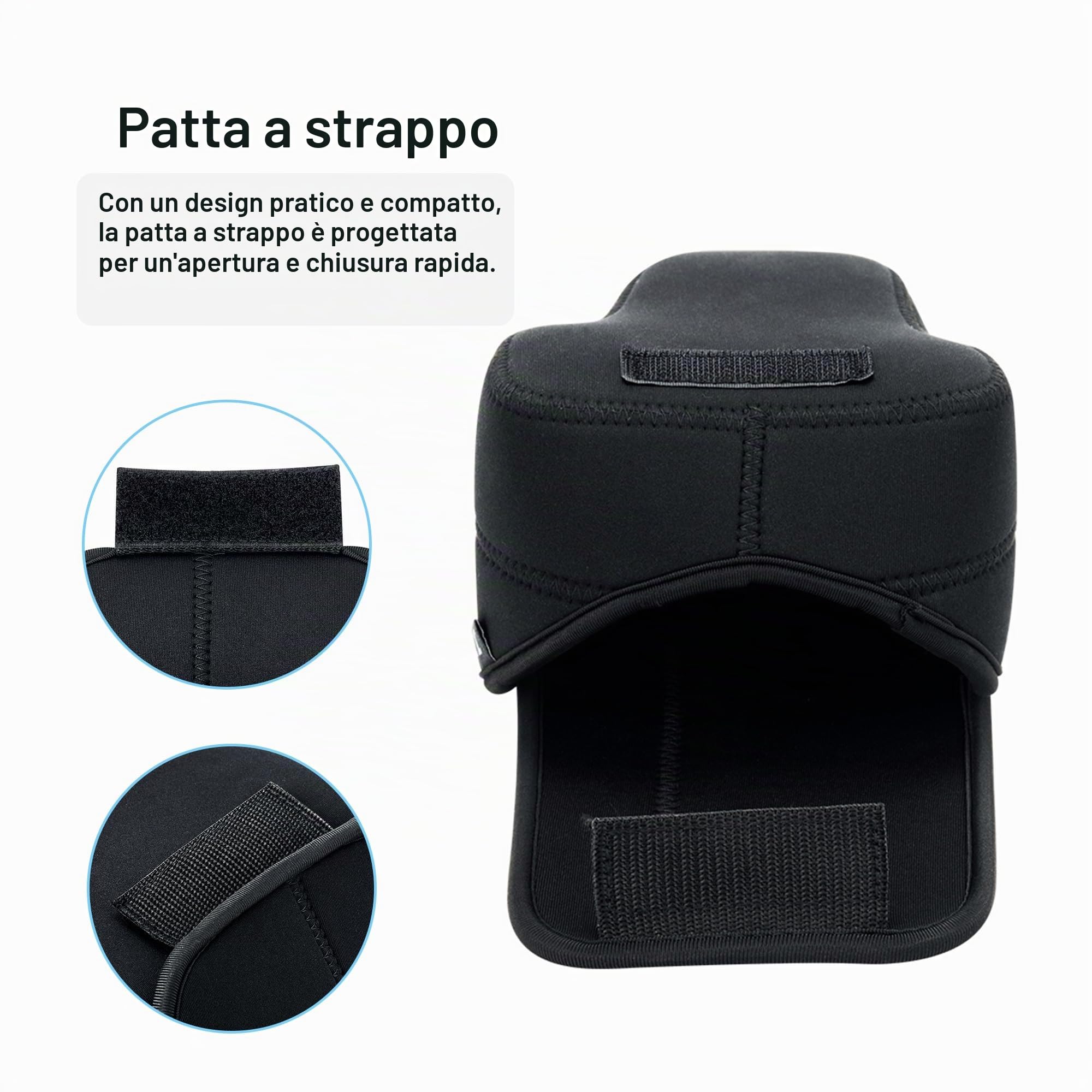 JJC - Custodia per fotocamera DSLR Custodia ultra leggera per Canon EOS 77D 80D 760D 750D 700D 60D Sony A1 A7S III Nikon D7500 7200 D7100 D5600 D5500 D5300 con obiettivo fino a 5.8x4.4x7.4 (nero)