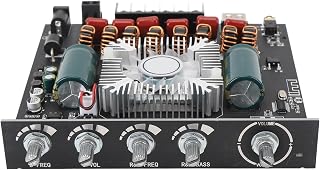Bluetooth Amplifier Board, 2.1 Channel Bluetooth Audio Power Amplifier Module with 220Wx2 350W Treble and Bass TPA3255 Chip, Amp Board Audio Receiver with APP Control for Home