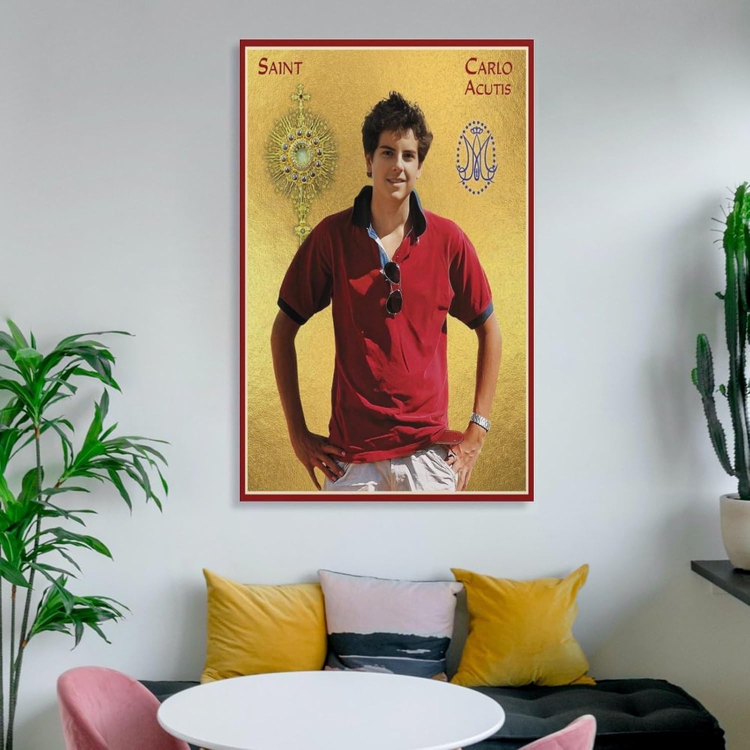 Carlo Acutis Catholic Saint Portraits Art Poster Motivational Quote Poster (25) Canvas Wall Art Poster For Room Aesthetics And Decor Pictures For Living Room Bedroom Decor20x30inch(50x75cm)