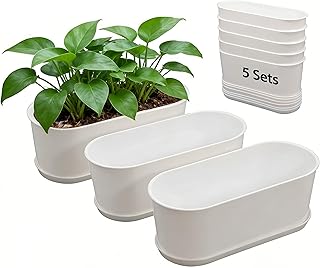Rectangular Planter Box Versatile Window Planter for Small Plant Pots, Ideal Herb Planter Indoor Garden