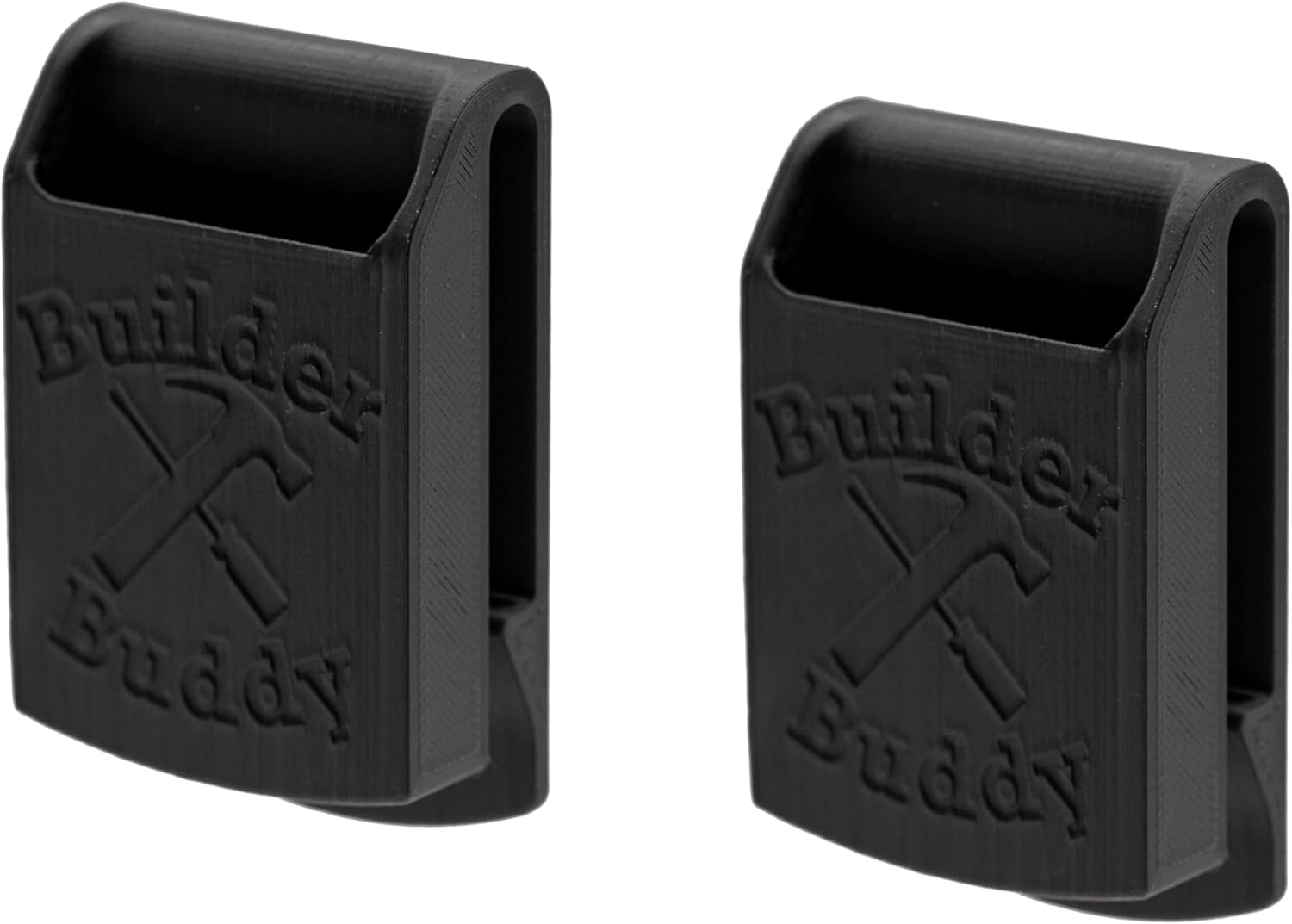 Builder Buddy Minimal Tool Holster - 2X Pack - for Impact Driver, Drill, Tape Measure Tool Holder, Belt Clip