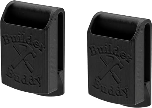 Builder Buddy - 2 fundas de herramientas mínimas para taladro de impacto, soporte de herramientas, clip para cinturón