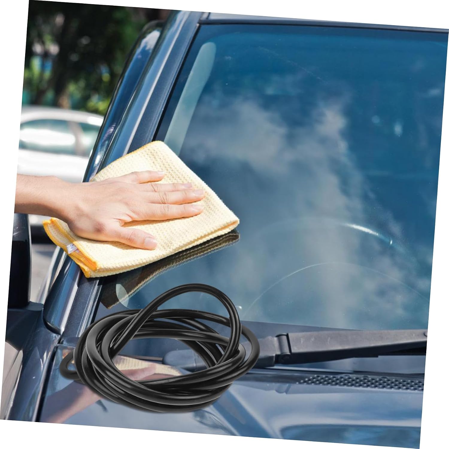 Automotive Windshield Washer Hose and Connectors Spray Hose for Efficient Car Cleaning Compatible Models and Compact Design for Easy Storage
