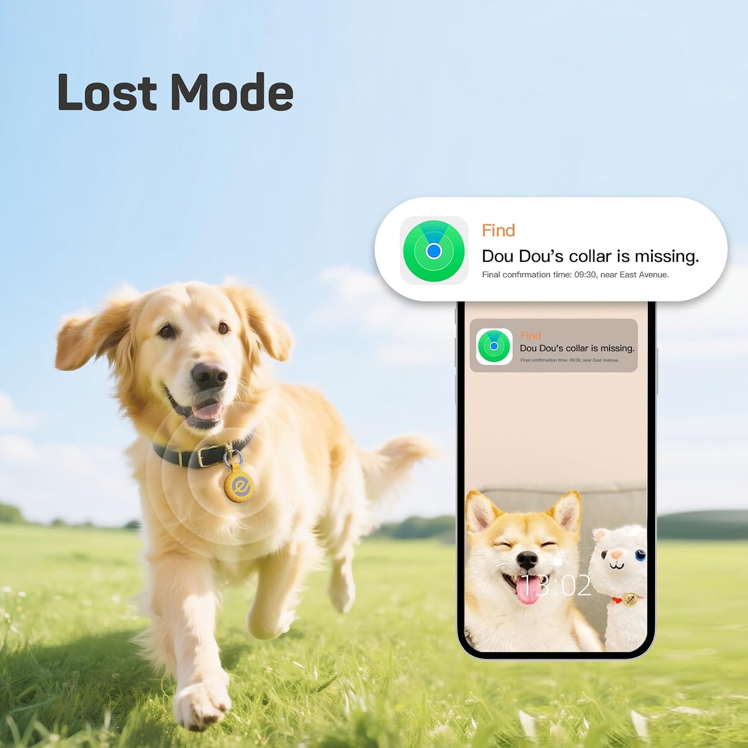 Plike Smart Pet Tracker for Apple Find My, iOS Only Dog Tag