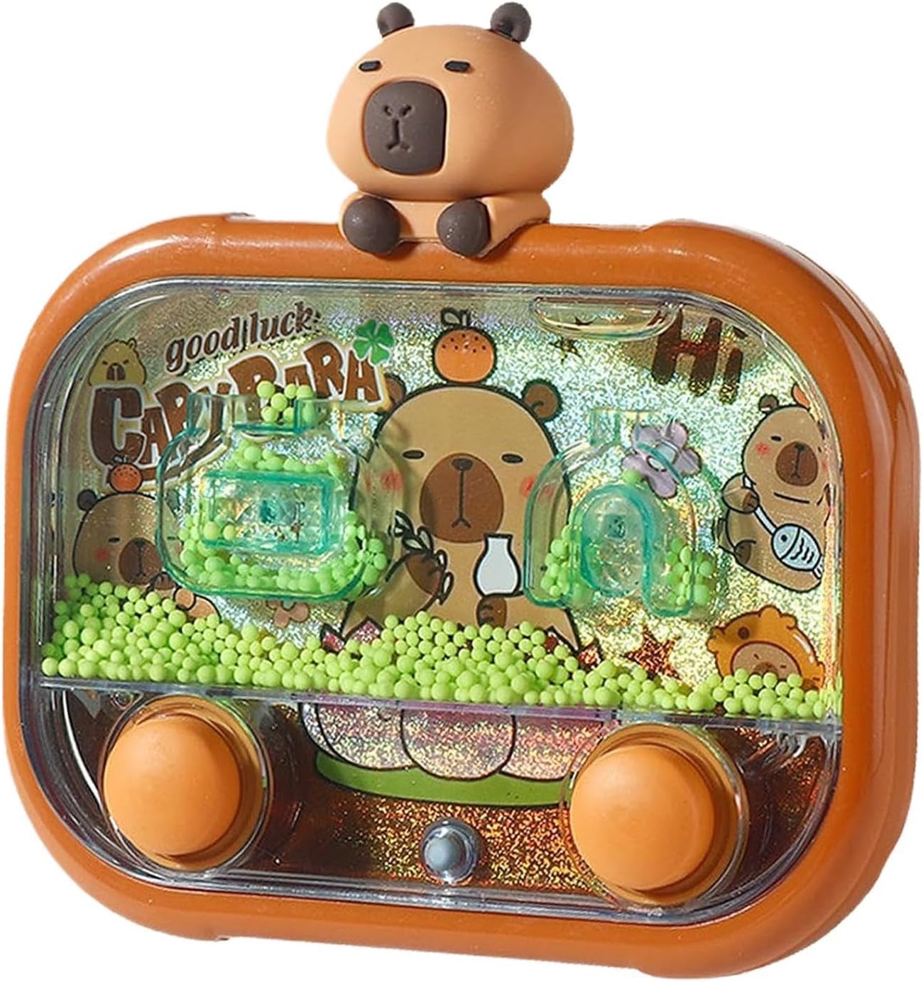 Compact Toss Game, Enjoy Water Toy, LED Light Button, Capybara Design Play Activity, Interactive Travel School Entertainment Set, Fidget Toss for Children, Youth, Adults