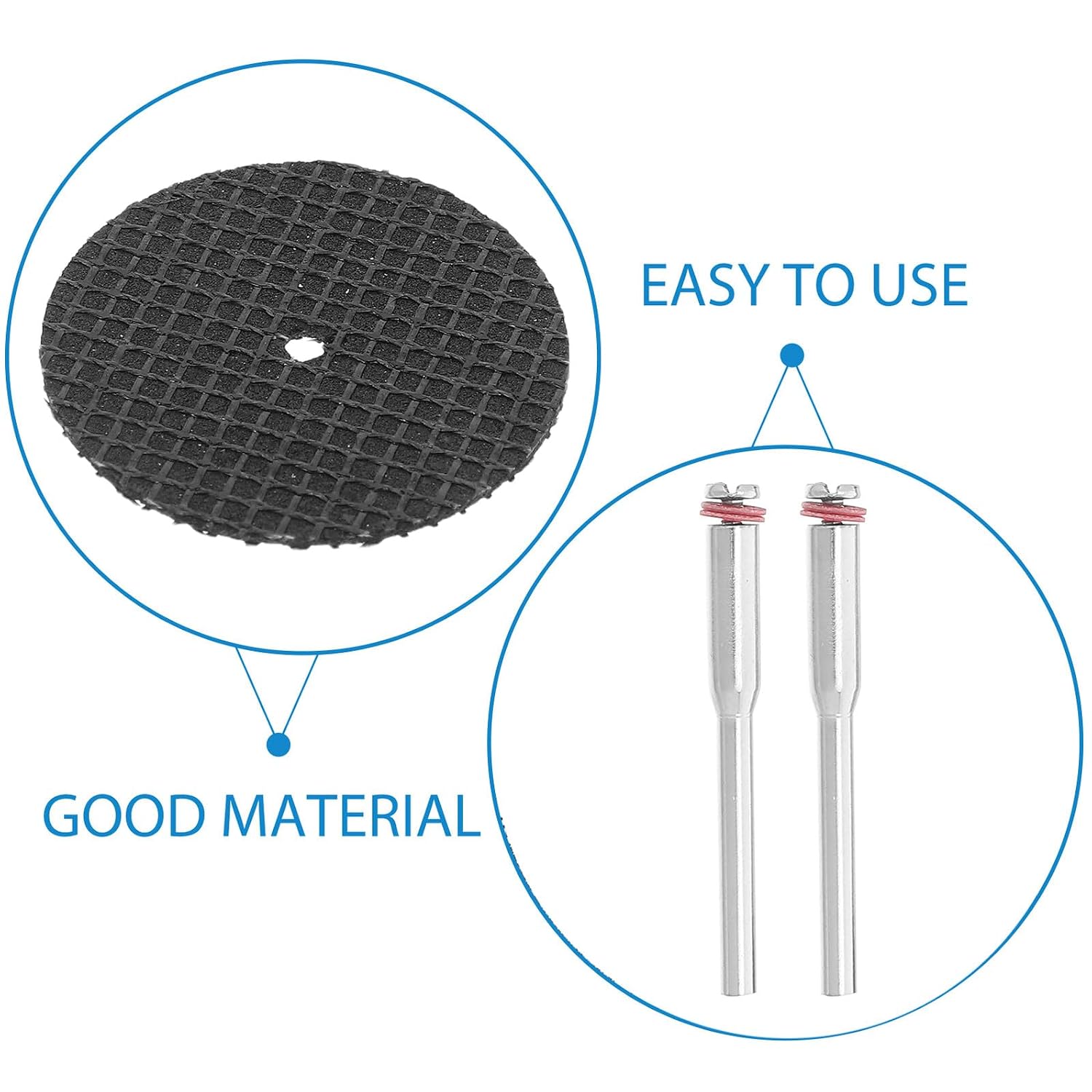 12pcs 1-1/4 Inch Rotary Tool Cutting Wheels Set, Fiberglass Reinforced Drill Cutting Discs for Metal, Stone, Ceramic Tile, Die Grinder Sanding Discs Accessories for Power Tools