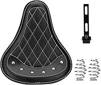 Vista 5 de LKV Asiento individual para motocicleta con kit de hardware de montaje de base de asiento para Chopper Bobber personalizado, ajuste universal