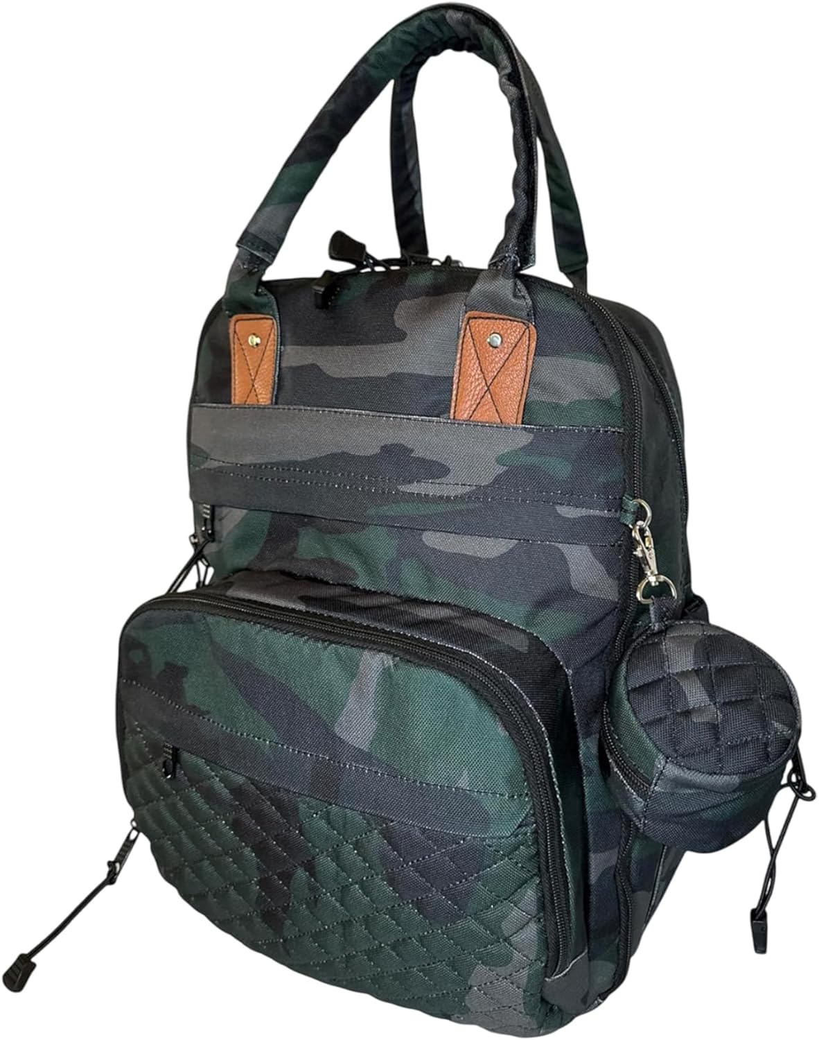 Camo Diaper Backpack - Shoulder Bag with Changing Pad & Pacifier Pouch- Comfortable Backpack with Padded Straps & Handle with Multiple Pockets & Zippers- Travel Diaper Bag for Kids, Teens & Family use