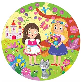 Fiddlys Creative Wooden Jigsaw Puzzle for Kids | 66 Pieces Educational Single Layer Puzzle | Fun & Learning Toy for Children Ages 3+ (Princess Girl)