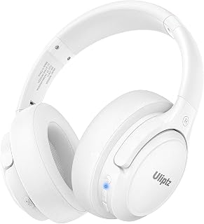 Uliptz Auriculares Inalámbricos Bluetooth Diadema, 65h de Batería Estéreo | Cascos inalambricos bluetooth 6.0 con Microphone, 6EQ Modos, Plegable Ligero, Audifonos para PC/Teléfono/Viajes/Oficina