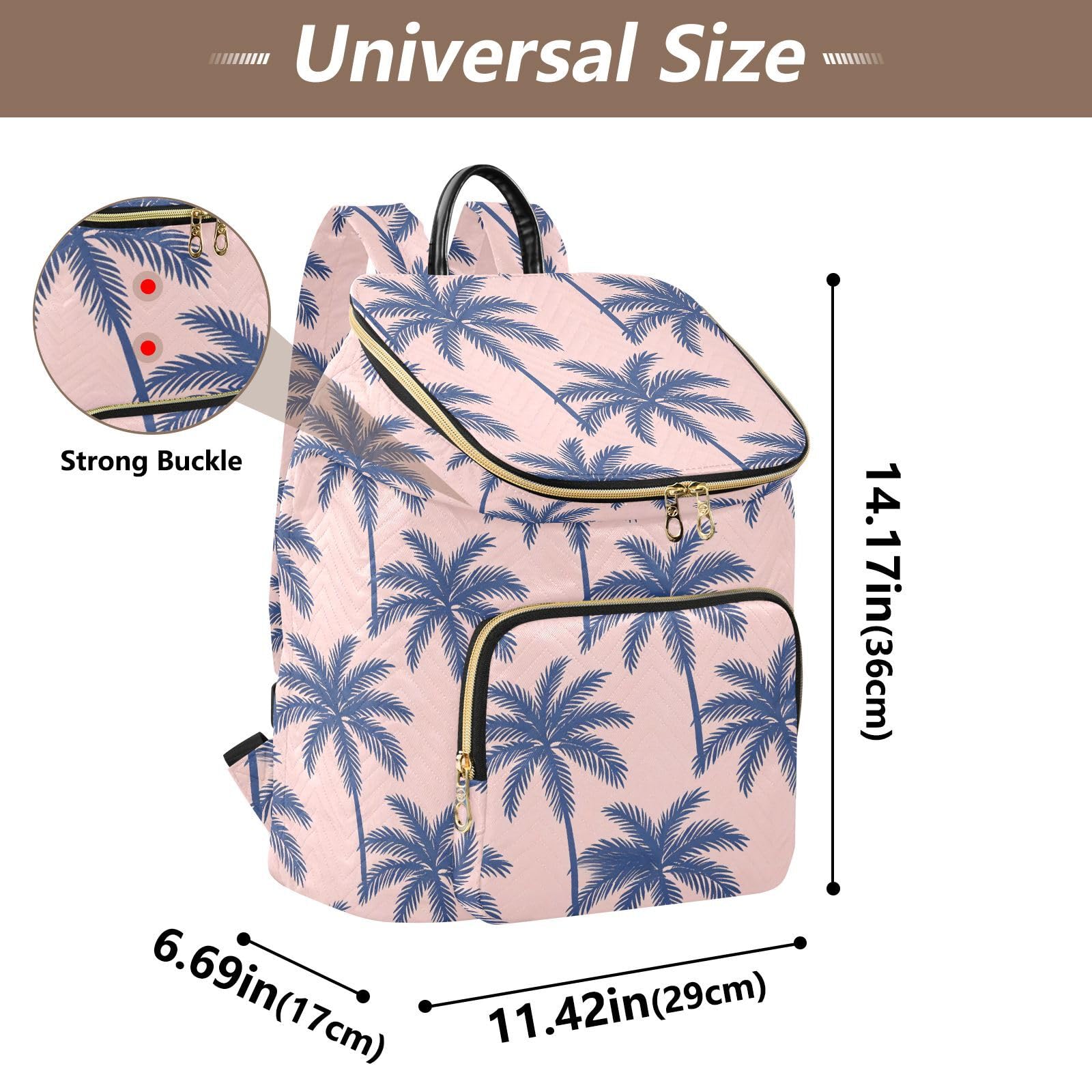 Zaino alla moda da 15 l per le donne leggero durevole versatile borsa | Resistente tessuto trapuntato trasformabile silhouette multi cerniera stoccaggio per le signore viaggio sport gite quotidiane