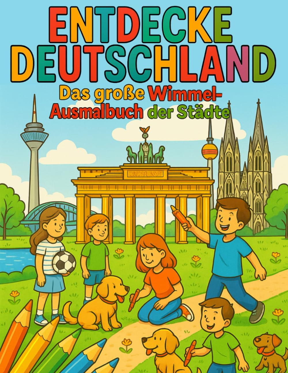 Entdecke Deutschland: Das große Wimmel-Ausmalbuch der Städte