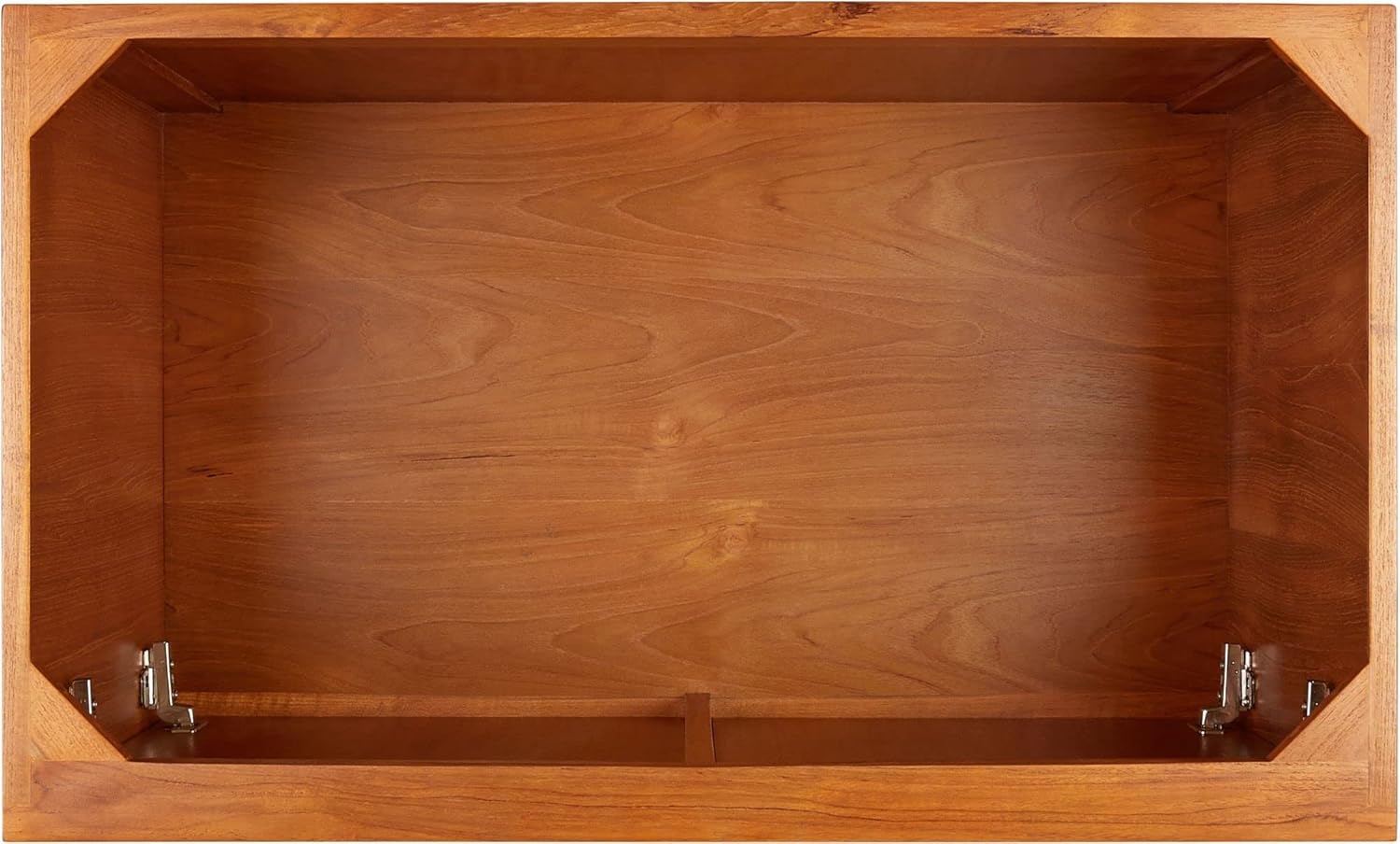 Signature Hardware 478407 Novak 36" Single Vanity Cabinet Only with Teak Cabinet - Less Vanity Top