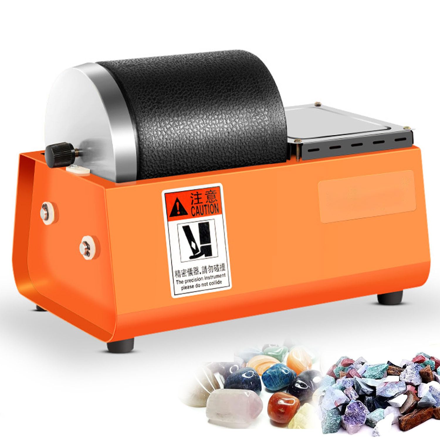 Kit pulidor eléctrico de rocas con velocidad ajustable de 16 W y capacidad de 2,5 kg para cristales, piedras, vidrio y metal.