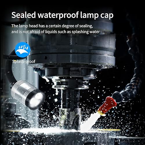 Miniatura 7 de Luz de trabajo flexible, luz de máquina LED, luz de cuello de cisne flexible LED de 900 lúmenes con cuello de cisne flexible de 20 pulgadas, 120