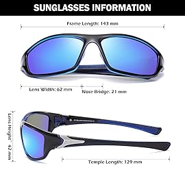 FAGUMA Sports Polarized Sunglasses For Men Cycling Driving Fishing UV400 Protection