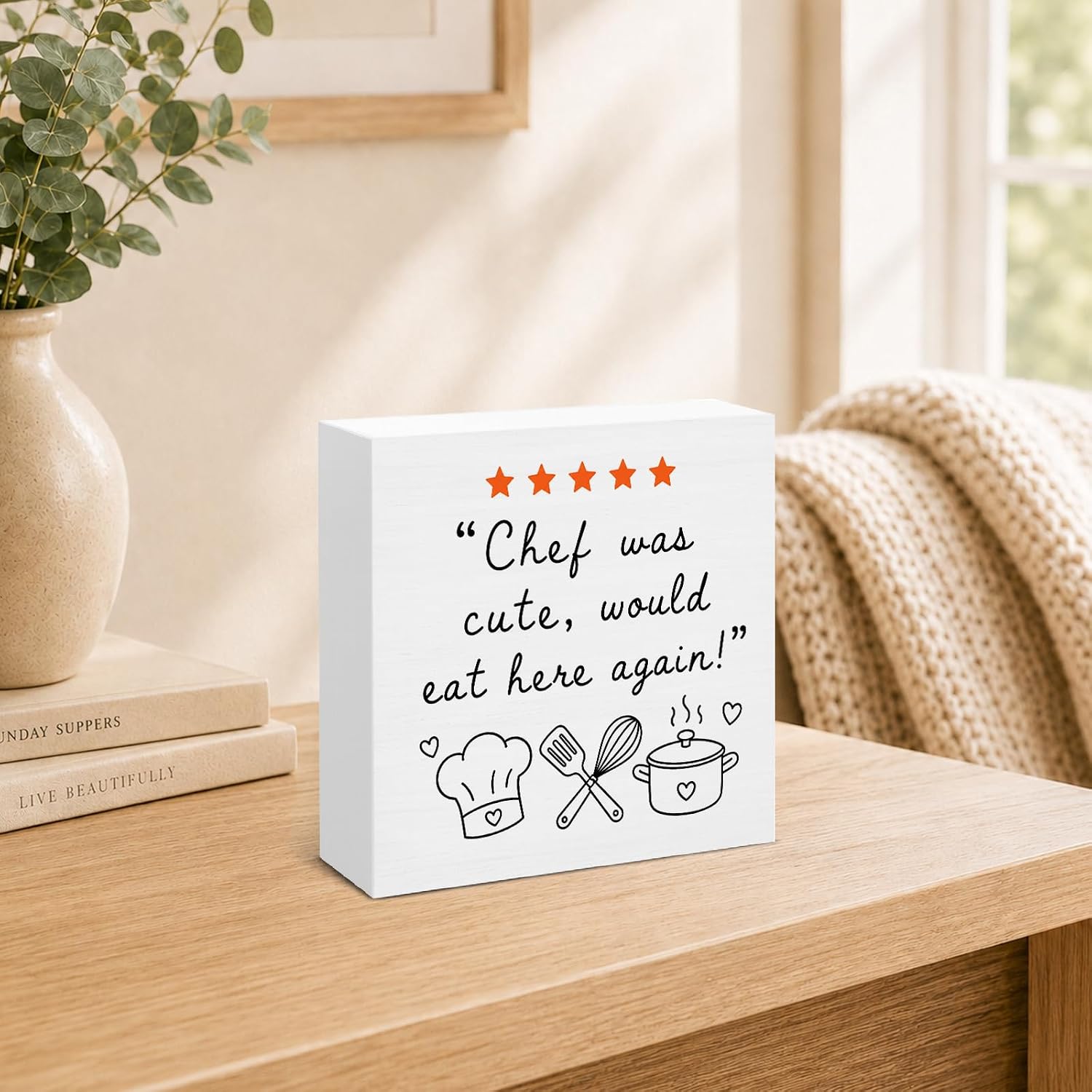 Funny Chef Desk Decor, Cooking Gifts for Women Men Chefs image 2