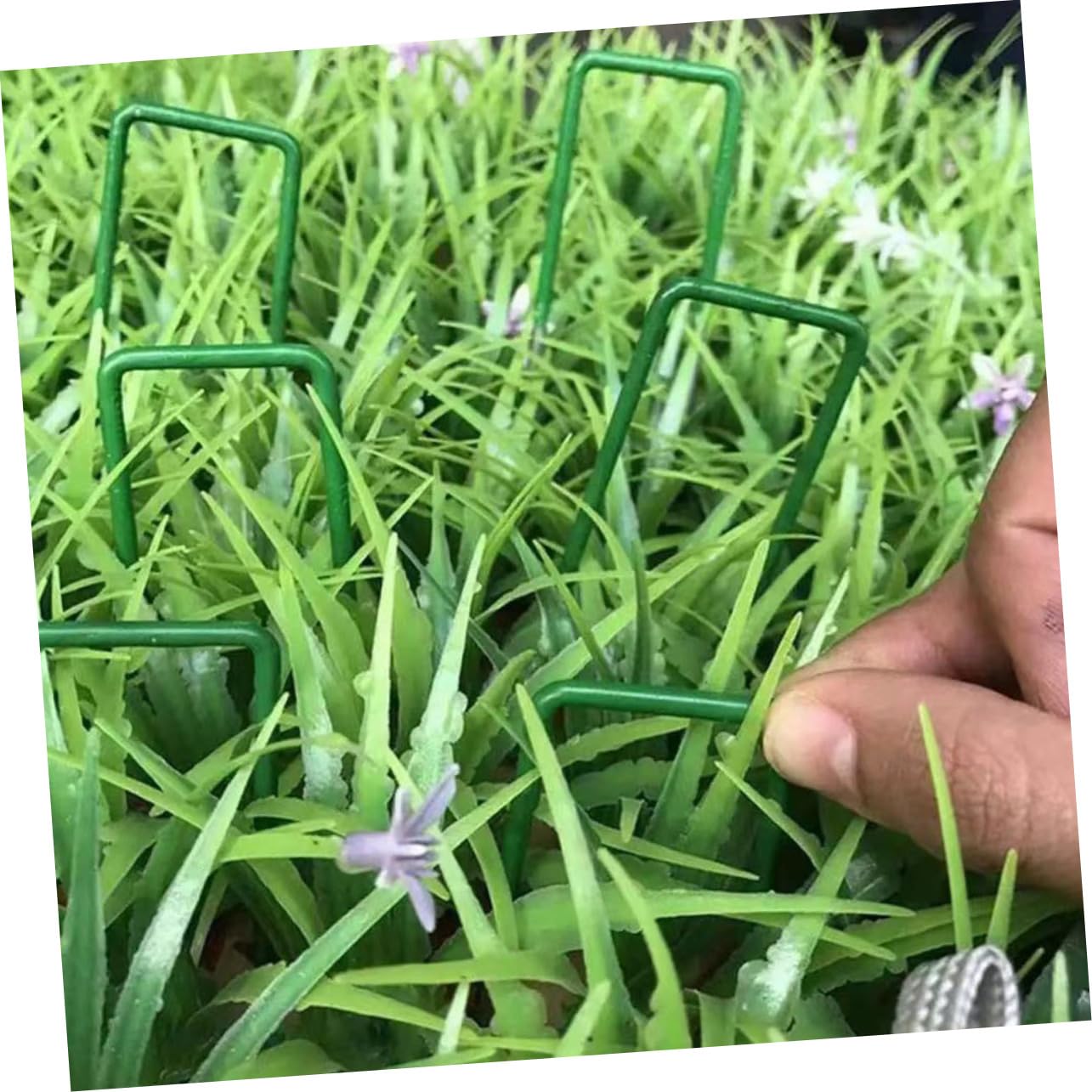 Picchetti da Giardino a U Zincati 50 Pezzi per Ancoraggio