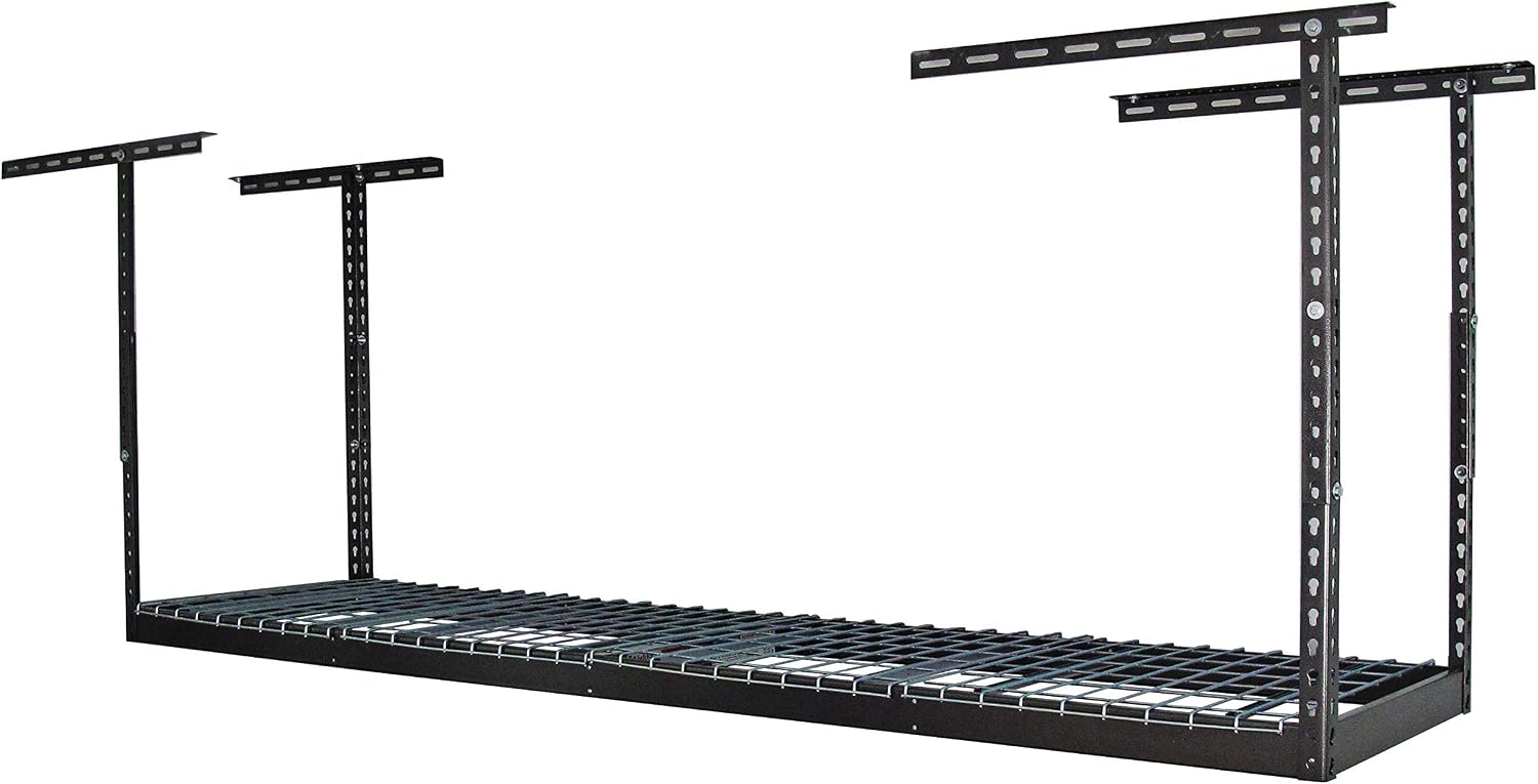 MonsterRax-2x8 Overhead Garage Storage Rack (Hammertone, 12"-21")