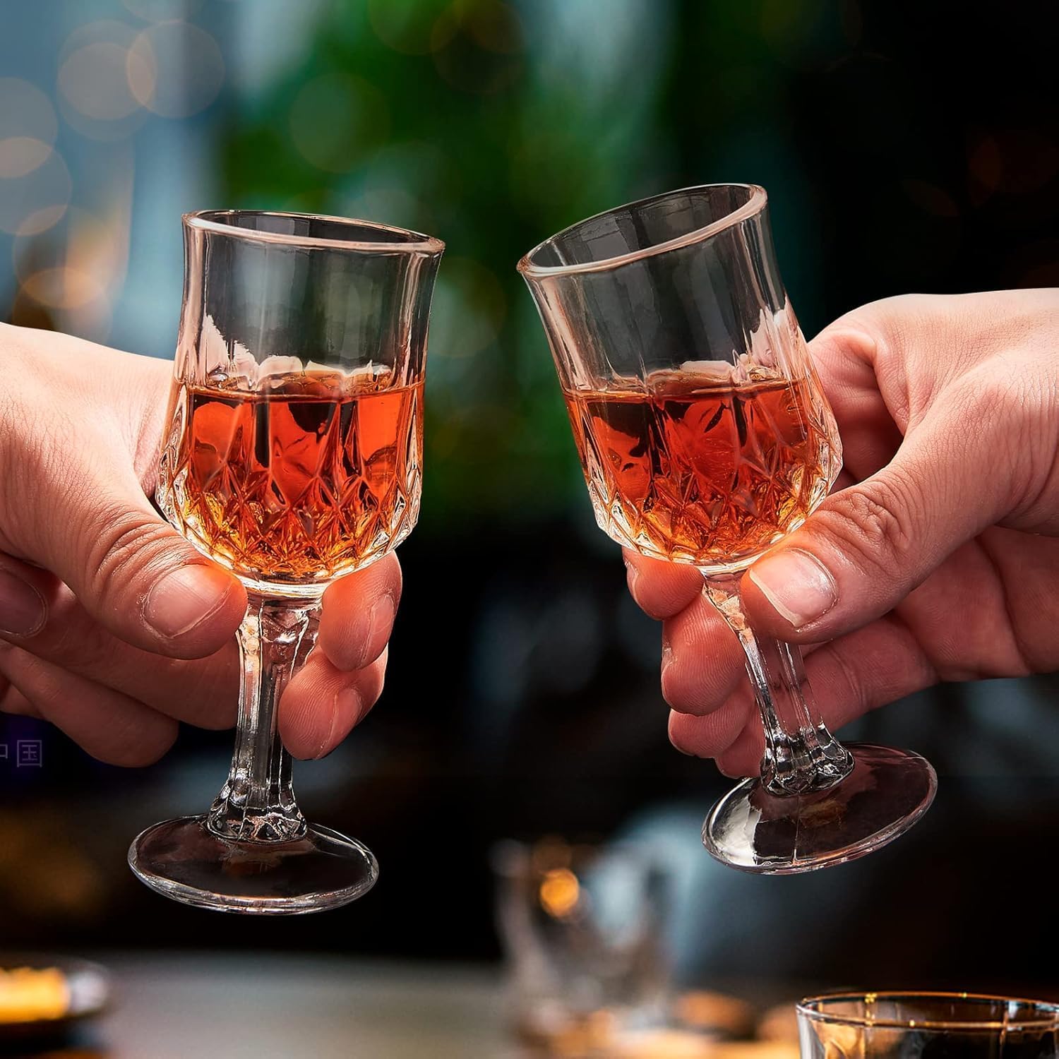 Crystal Cordial Glasses Set of 2-1.7oz for Sherry and Tequila Tastings (Set of 2)