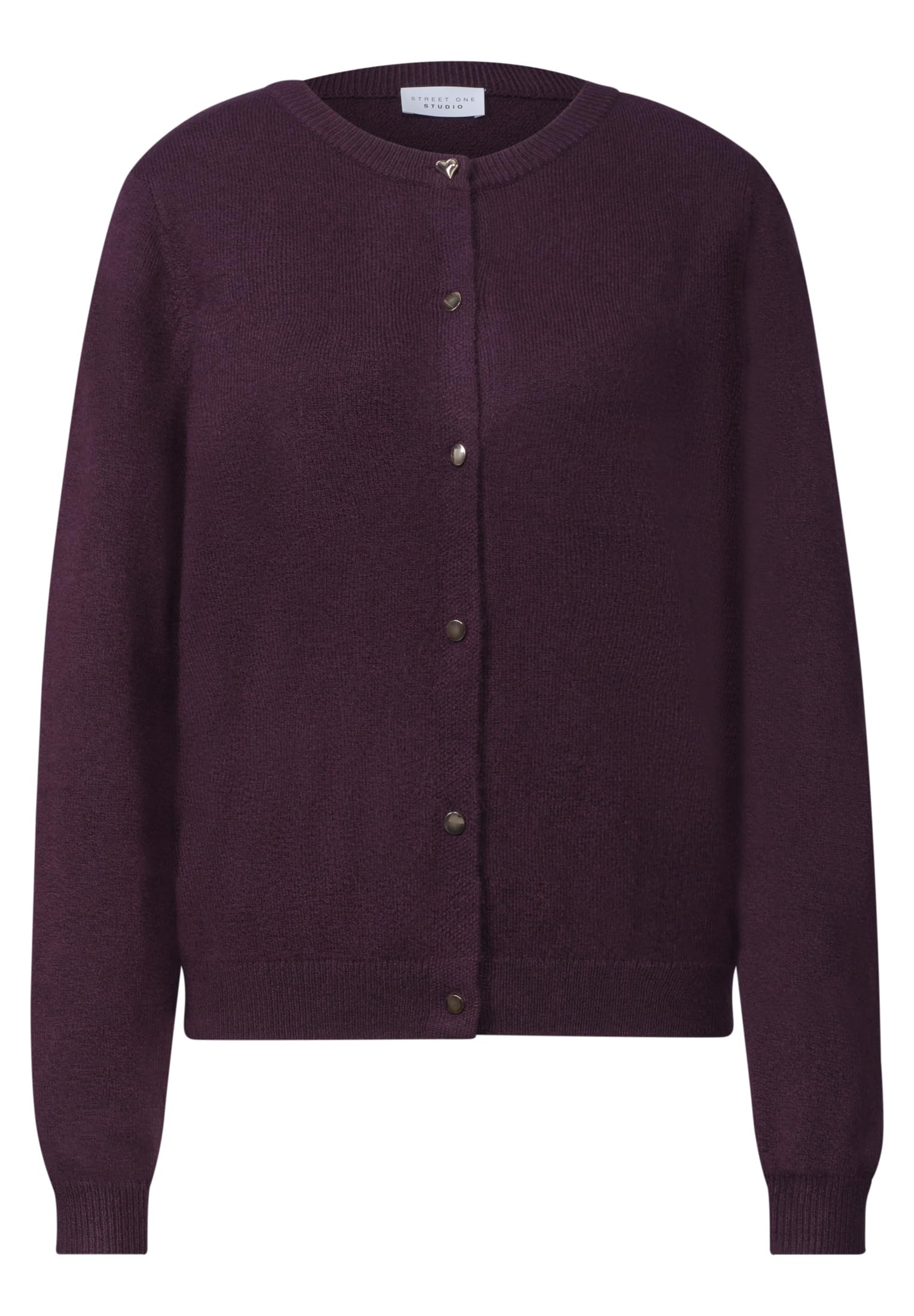 Street One Studio Damen Cardigan mit Rundhals und Knöpfen