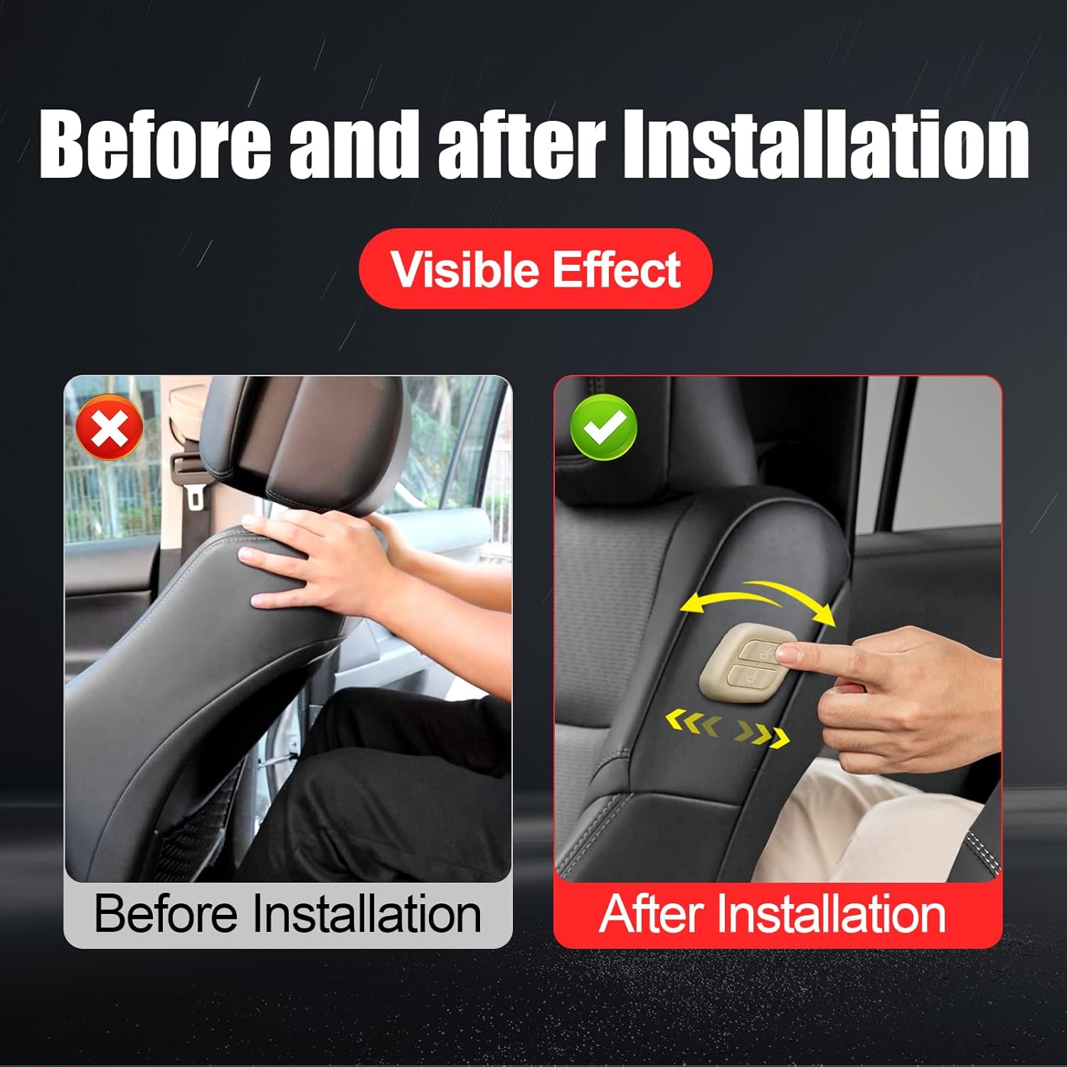 Seat Adjustment Button Suitable for 2021-2026 Toyota Land Cruiser 300 Lc300 J300 Wireless Co-Pilot Seat Button Device Original Car Adaptation Internal Modification Accessories (Beige)