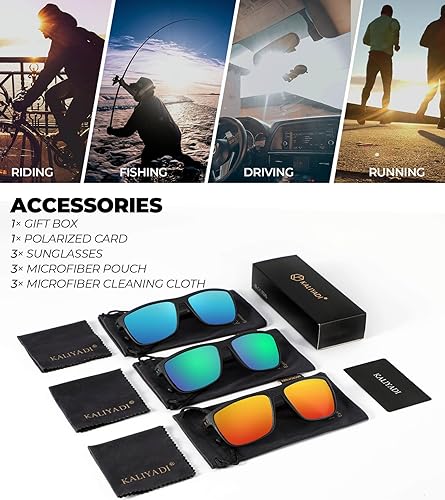 Miniatura 119 de Kaliyadi - Lentes de sol polarizados para hombre, ligeros, con protección ultravioleta, para conducir, pescar y jugar golf