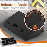 Vista 6 de Pyle Rampas de plástico ligeras y portátiles – Juego de 2 rampas de umbral de plástico resistente para calzada, muelle de carga, acera, automóvil