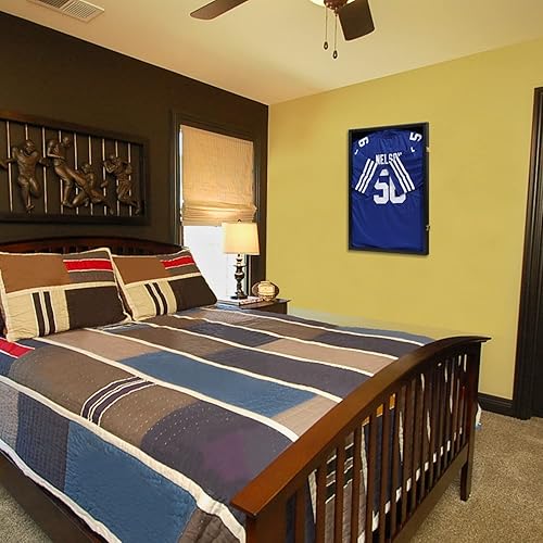 Miniatura 5 de VERANI Jersey Frame - Caja de sombra de camiseta de fútbol - Marco de exhibición de jersey con 98% de protección UV acrílico y gancho de metal para