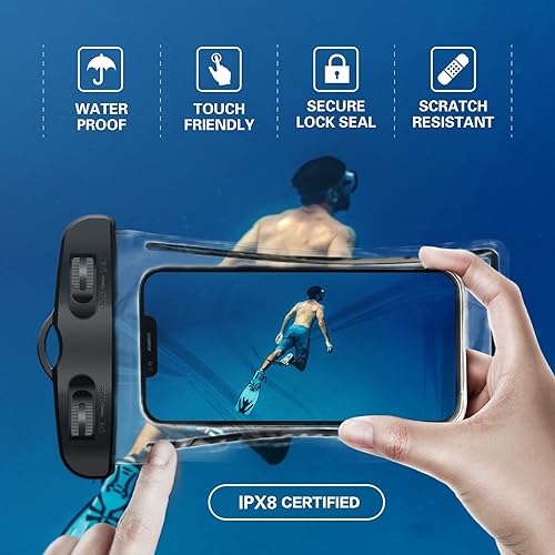 Miniatura 3 de YSSOA Funda impermeable para teléfono celular, paquete de 2 unidades, funda impermeable para teléfono celular para iPhone 16 15 14 13 12 11 Pro Max