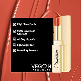 Depuplum Coral Lipstick for Women Hydrate Glossy Lipstick Moisture Lip Gloss Sheer-Medium Coverage Long Lasting Lipsticks for Dry Lips, DM99 Coral Nude