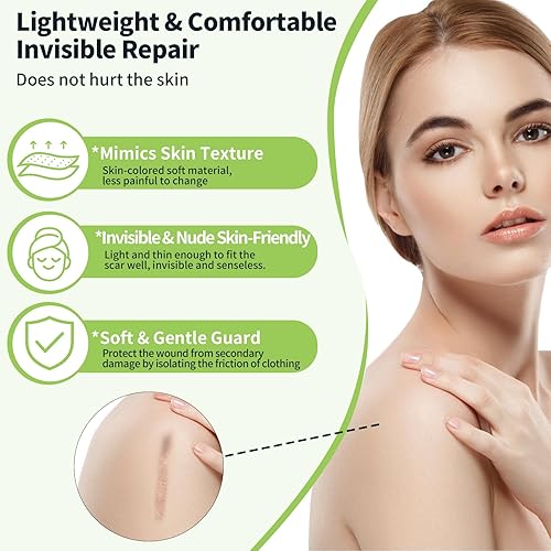 Miniatura 5 de Hojas de silicona de grado médico, cinta de silicona avanzada para cicatrices, tiras profesionales para eliminación de cicatrices para cesárea,