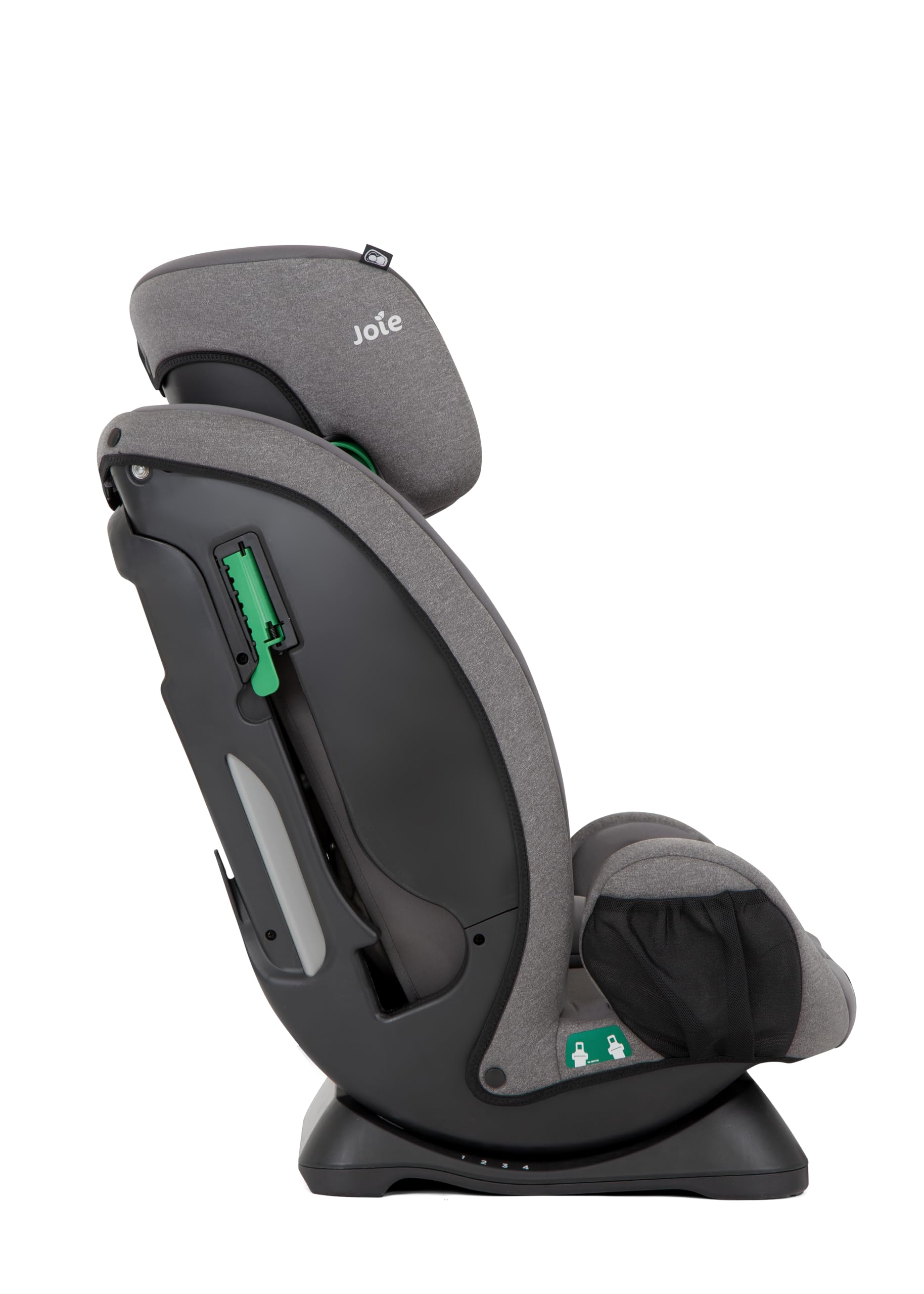 Joie fortifi™ R129 seggiolino auto i-Size, nel senso di marcia, 4 posizioni di reclinazione, installazione con cintura semplice, poggiatesta GrowTogether™ – da 15 mesi a 12 anni (76–145 cm), Thunder