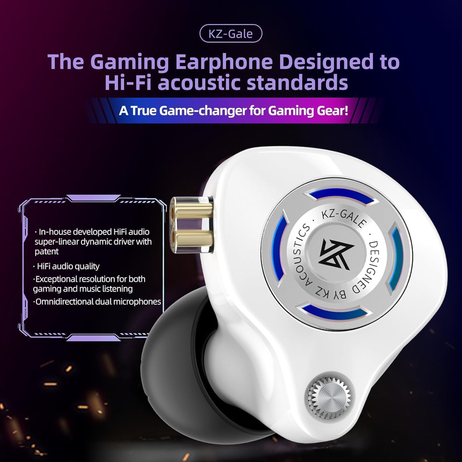 Amazon.co.jp: KZ Gale ゲーミングイヤホン 有線IEM Xbox/PC/PS5