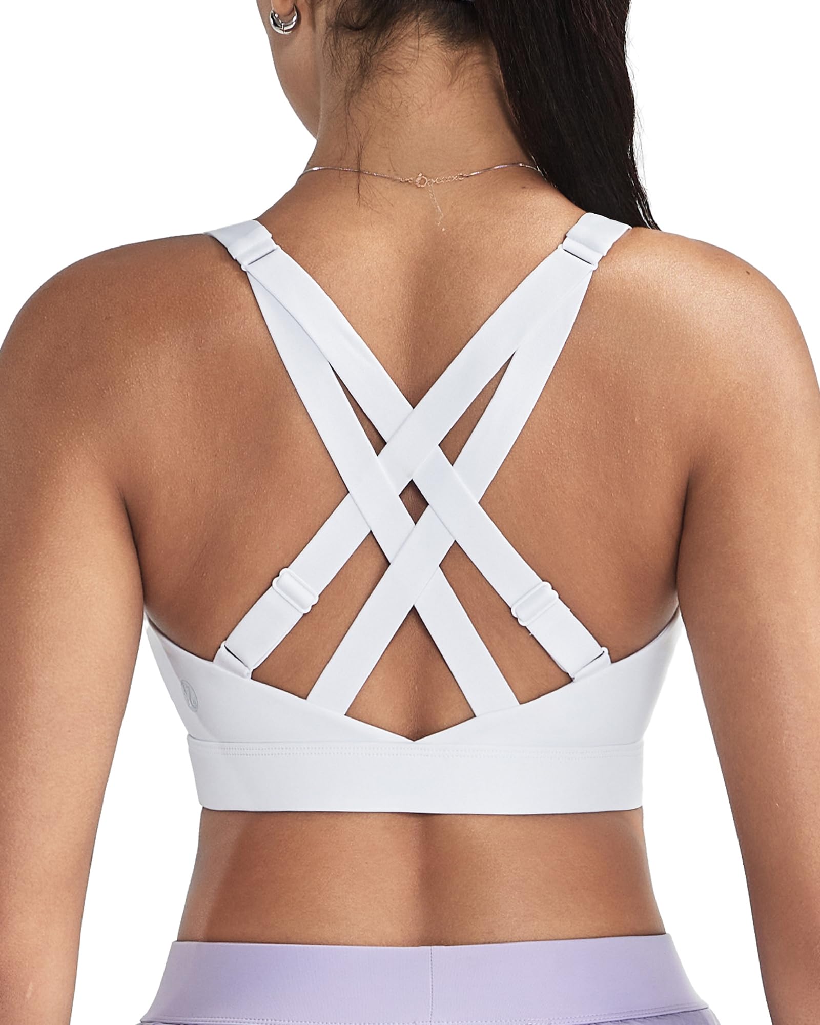 RUNNING GIRL Adjustable Straps High Impact Sports Bras with Sewn in Pads | High Support, Workout, Cloud-Soft, Racerback, Molded Cup, Supportive for women