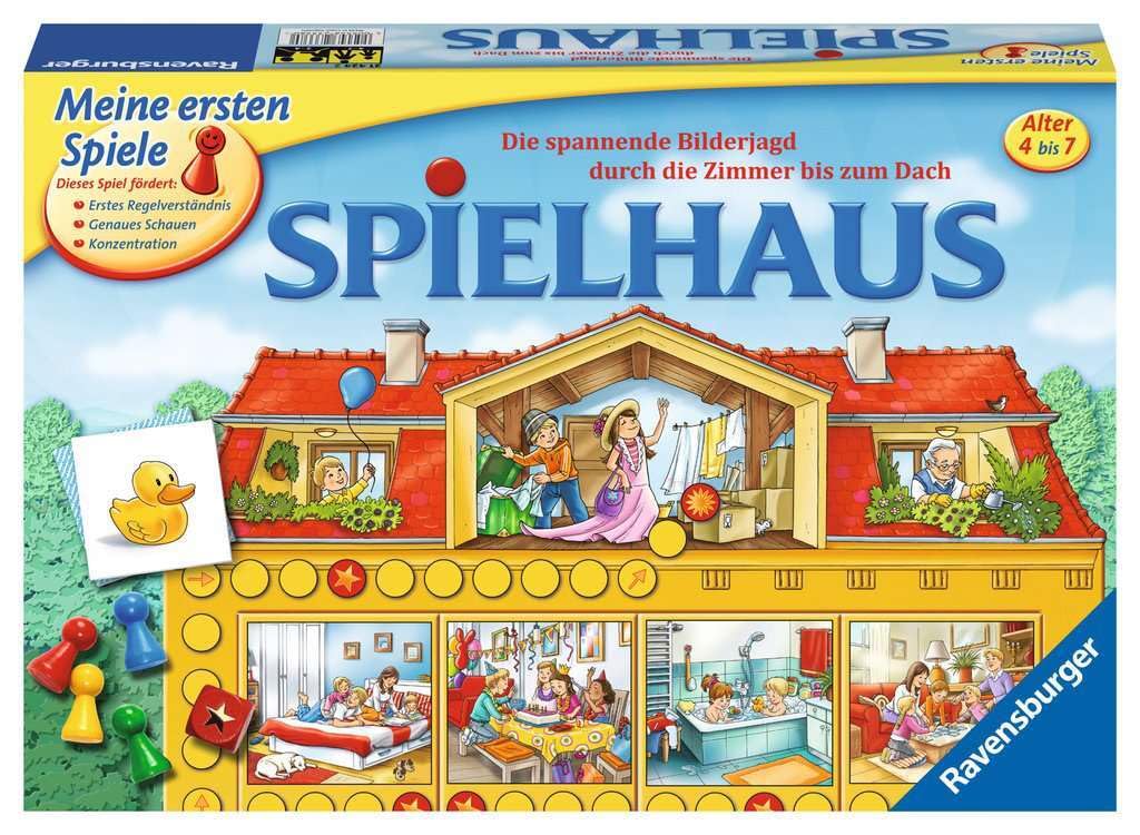 Ravensburger 21424 - Playhouse - classico gioco per bambini, emozionante caccia alle immagini per 2-4 giocatori dai 4 anni in su