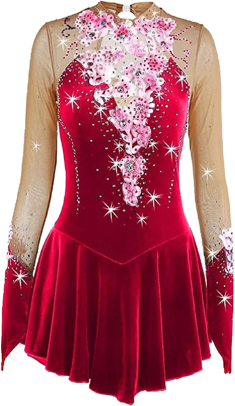 Figure Skating Clothing for Women and Girls Customizable Ice Roller Skating Dresses Outfits