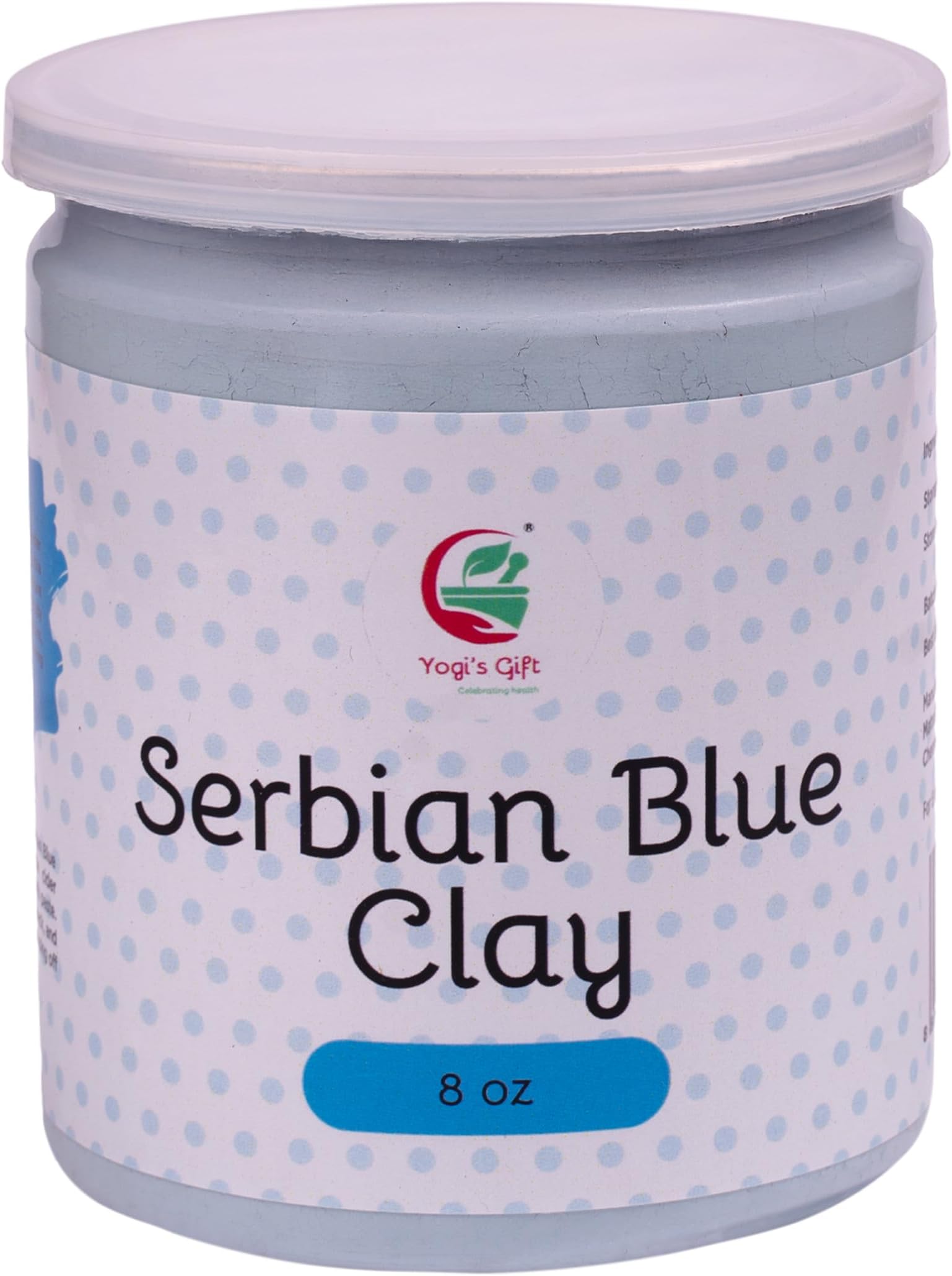 Serbian Blue Clay Powder 8 oz (227g) - 100% Natural Cambrian Clay For Skin & Soap Making - By Yogi's Gift®
