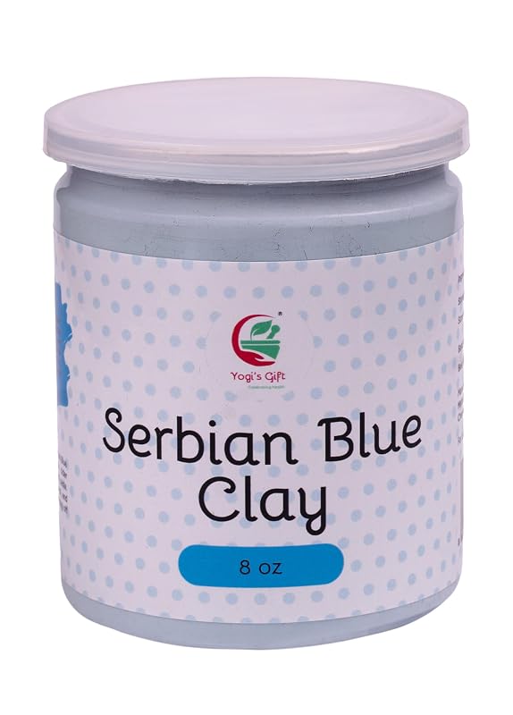Pó de Argila Azul Sérvia YOGI’S GIFT para Sabonetes e Cuidados da Pele, 8 oz