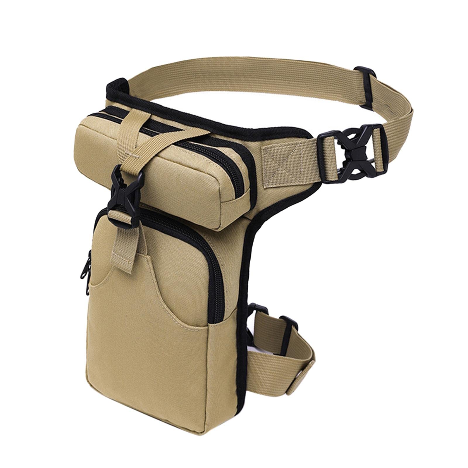 ™ Waist Leg Pouch Bag for Hiking Climbing Casual Daypack Stylish Khaki-image-36