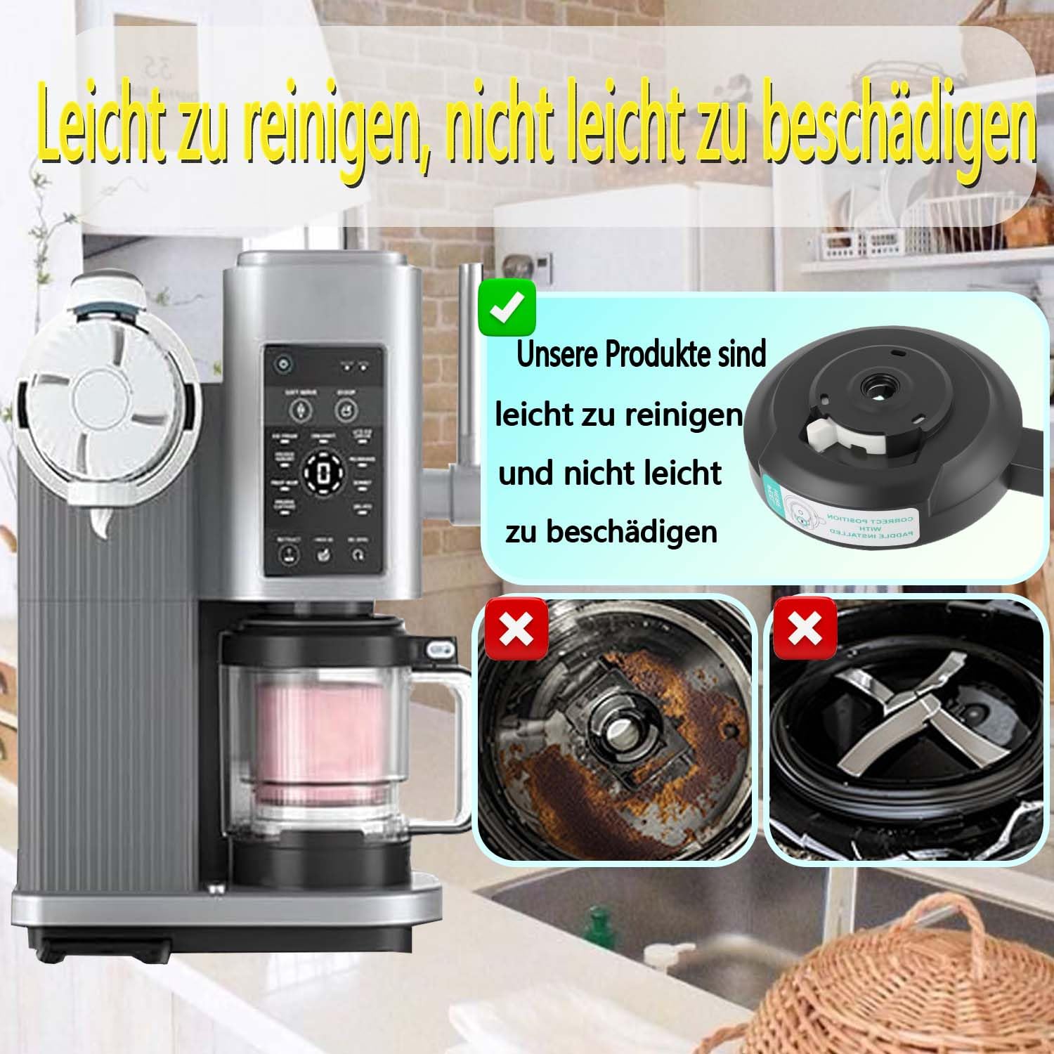 Couvercle extérieur compatible avec les sorbetières Ninja Creami NC700 | et NC701, Réutilisable, sans pale